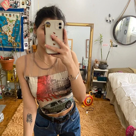 Vintage Rhinestone Top - Picture 2 of 4